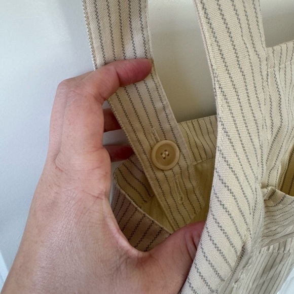 & Other Stories Utility Style Linen Stripped Jumpsuit 4 - Picture 4 of 7